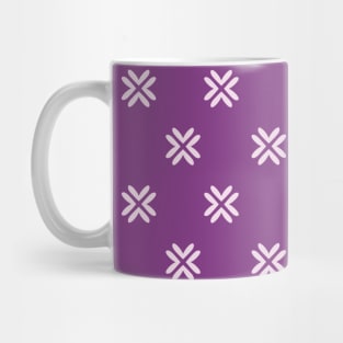 Minimal Cross Pattern Purple Mug